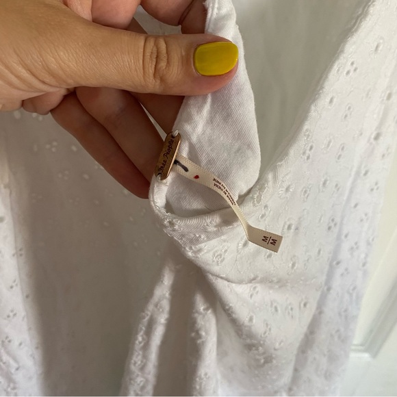 Free People Apricot Rose Embroidered Mini A Line Dress Size Medium - Picture 7 of 7